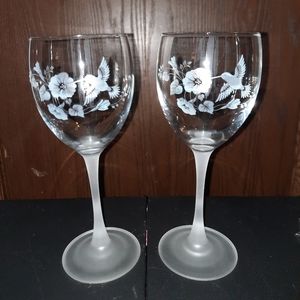 Vintage Avon Crystal Wine Glasses
